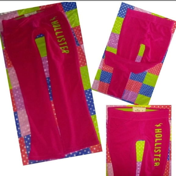 Hollister Jogger Pants Size M Hot Pink Skinny Leg - Picture 4 of 8